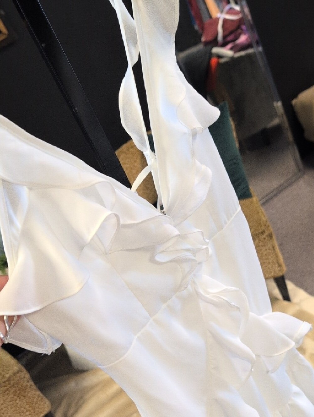 Signature8 White Ruffle Mini Dress - Picture 12 of 12